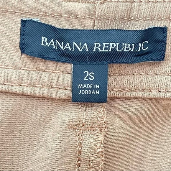 ❌SOLD❌ BANANA Republic SLIM REFINED STRETCH CARGO PANT Cream High waist Tapered - Picture 11 of 16